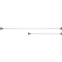 WENKO Klemmstange Herkules, ausziehbar, geklemmt, Kunststoff, Metall, 80-145 cm, stufenlos ausziehbar