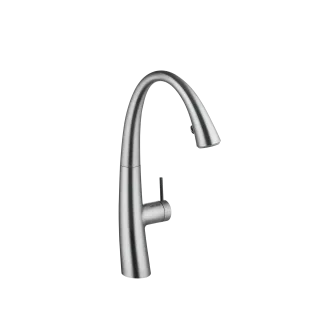 KWC Hebelmischer ZOE Auszieh Umstellbrause, A215 Netz AP, decor steel 122921