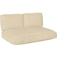 vidaXL Sitzauflage Kissenset Oxford-Stoff Beige 120 x 80 x 52 cm, (3 St)