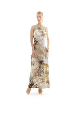 Abstraktes Tiermuster Maxikleid