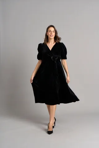 Tanya Samtkleid - Schwarz
