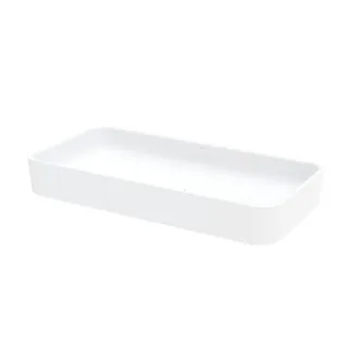 Bette Art Aufsatz-Waschtisch A182000 weiß, 80x40x11cm, ohne Hahnloch und Überlauf