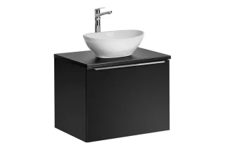 Waschtischunterschrank 60cm AKAN Schwarz matt Variante A ohne Waschtisch