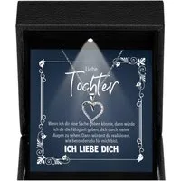 22Feels Schmuckset Tochter Geschenk Mädchen Frauen Schmuck Geburtstag Abi Herz Halskette (Geschenkset), Silber 925/000, Geschenkset Made In Germany, Premium Licht Etui