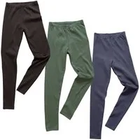 HERMKO Leggings 2720 (Pack, 3er) Kinder Legging, 100 % Bio-Baumwolle, Gummibund, Jungen, Mädchen