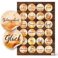 Logbuch-Verlag Aufkleber 24 spirituelle Aufkleber Statement Liebe Kraft Mut Hoffnung Glaube
