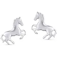schmuck23 Paar Ohrstecker Ohrringe Pferd 925 Silber Damen Kinder Mädchen, Kinderschmuck Pony Reiten