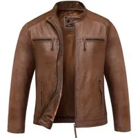 Amaci&Sons Lederjacke CICERO Lederjacke Echtleder Herren Biker Zipper Jacke