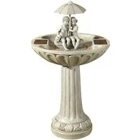 Smart Garden Wasserspiel Solar-Wasserbrunnen Vogeltränke Kinderpaar Regenschirm 84 cm Garten, (1 tlg)