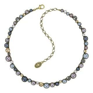 konplott - Halskette - Bubble Cascade braun/grau