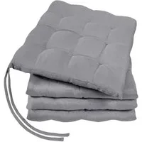 GREEN MARK Textilien Sitzkissen 4er-Set Stuhlkissen 40x40cm, Indoor und Outdoor, weich gefüllt