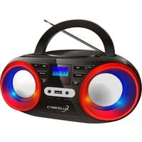 Cyberlux CL-810 tragbarer CD-Player (CD, tragbar,Boombox,LED-Disco-Beleuchtung,FM Radio mit MP3 USB)