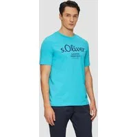 s.Oliver Kurzarmshirt T-Shirt Baumwoll-T-Shirt mit Logo-Print