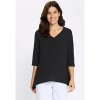 Sieh an! Klassische Bluse Schlupfbluse 3/4-Arm