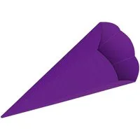 itenga Schultüte 3D Color Schultüten Bastelwellpappe 68CM LILA - Schultüten Rohling zum