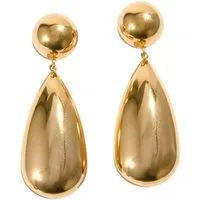 KARMA Paar Ohrhänger Ohrringe Damen Tropfen Gold Edelstahl wasserfest & antiallergisch (vergoldet, Damenschmuck Ohrschmuck Damen), Damenohrringe Ohrhänger Ohrschmuck