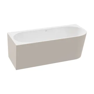 VitrA Geo Badewanne back to wall Ecke links 165 x 75 cm mit verdecktem Taupe Matt,65430006027 65430006027