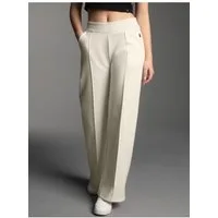 Trigema Jerseyhose TRIGEMA Freizeithose mit weitem Bein und hohem Bund (1-tlg)