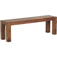 furnicato Bank Esszimmerbank Massivholz, Walnuss Finish 140x35x45 cm (1-St)