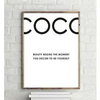 Close Up Poster Coco Kunstdruck Beauty begins the moment you.. 30 x 40 cm