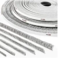 STEIGNER Duschdichtung Bürstendichtung selbstklebend 6mm Bürstenhöhe Türdichtung 5m Länge, L: 500 cm