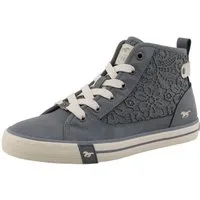 Mustang Shoes Winona Sneaker Schnürboots, High Top-Sneaker mit Blüten-Stickerei