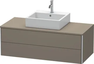 Duravit XSquare Konsolenwaschtischunterbau wandhängend Flanell Grau Seidenmatt 1200x548x400 mm - XS4 XS491209090