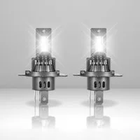 Clanmacy KFZ-Ersatzleuchte LED-Scheinwerferlampe H4 30W 12V 2500LM 6500K 2er-Set, 2 St.