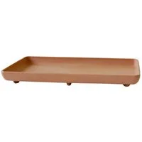 Hachiman Blumentopfuntersetzer Eco 300 Rechteckig, Terrakotta, Zubehör für Hachiman Eco Pflanztöpfe
