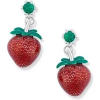 Seinerzeit FLORA & FAUNA Paar Ohrstecker Eve Erdbeeren Ohrringe, Schmuck aus 925 Sterling Silber (Von exotischen Früchten inspirierter Damenschmuck mit liebevoll gestaltetem Fruchtmotiv – ein besonderer Begleiter im Alltag und zu besonderen Anlässen,