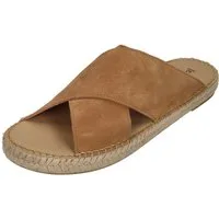 espadrij l´originale CROISETTE VELOUR MEN Pantolette Cognac