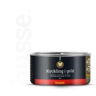 husse 48 Dosen Set Hühnchen in Gelee je 80 g | Glutenfreie Ergänzungsmahlzeit