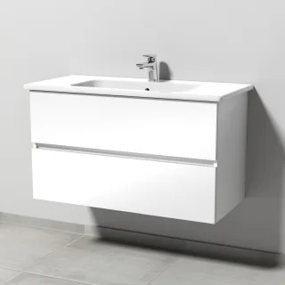 Sanipa Solo One Euphoria Waschtisch-Set 1000mm, weiss glanz PS02278