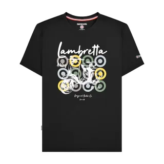 Lambretta - T-Shirt Mit Markenzeichen für Herren (Schwarz)