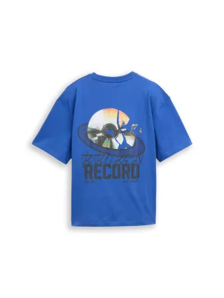 tom tailor kids - Oversize T-Shirt mit Foto-Rückenprint beau blue - Gr. - 152