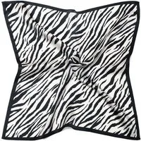MayTree Seidentuch quadratisch,Zebra, 53x53 cm, Nickituch, Bandana-Schal, (Stück), 100% Seide