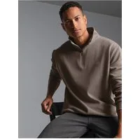 Trigema Sweatshirt TRIGEMA Troyer in Waffeloptik