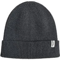 Jack & Jones Strickmütze JACBRINK BEANIE LN Baumwolle, in Rippenoptik