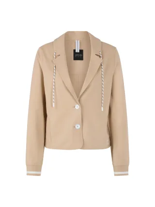 Marc Cain Sports - Sportiver Blazer mit Ringeldetails light stone - Gr. - 44