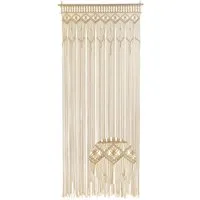 Kobolo Türvorhang Boho Vorhang LACE Makramee 95x210cm beige 132 Stränge Türvorhänge (1 St), Schlaufen