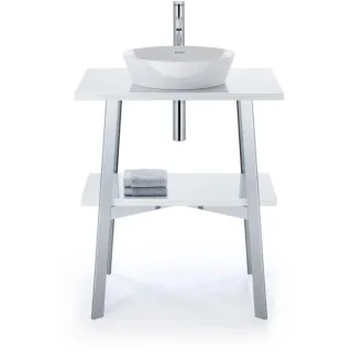 Duravit Cape Cod Aufsatz-Waschbecken 2328400000 40x36cm, ohne Hahnloch, Überlauf, Hahnlochbank, Weiß