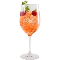 Herz & Heim Weinglas für Aperol Spritz mit Gravur, Teqton Glas, 430 ml, spülmaschinengeeignet, verschiedene Motive