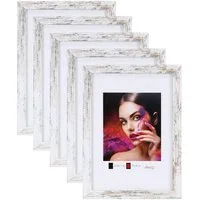 IDEAL TREND Bilderrahmen 2er 3er 5er Set Holz Bilderrahmen Lifestyle Plexi Foto Rahmen Collage