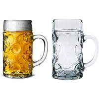 Stölzle-Oberglas Bierglas Stölzle Masskrug ISAR 1Liter 2er Set, Kristallglas