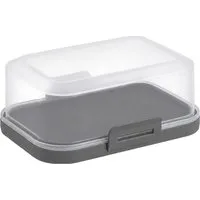 Engelland Butterdose Stapelbare Butter-/Käsedose, Kunststoff, (Vorteils-Set, 1-tlg., mit sicherem Klickverschluss), stapelbar, platzsparend, Ordnung im Kühlschrank, BPA-Frei, Mehrzweck