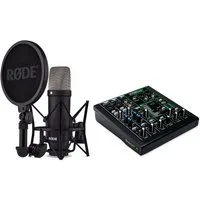 RØDE Mikrofon Rode Mikrofon NT1-Signature mit Mackie ProFX6v3 Mischpult (Analog, 1-tlg), Vorteils-Set mit Mischpult