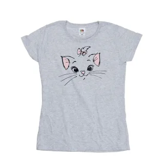 Disney - "Classics Marie Face Pocket" T-Shirt für Damen (Grau)
