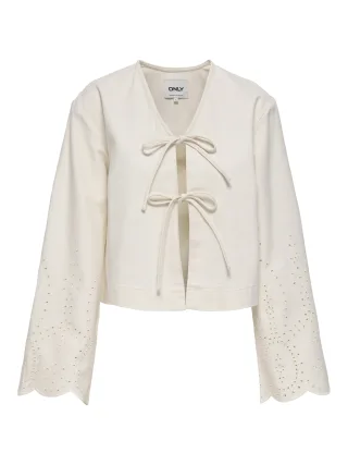 ONLY - ONLELSA CROCHET JACKET OTW Cloud Dancer - Gr. - L