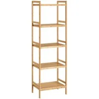 SONGMICS Badregal Bücherregal, mit 5 Ablagen, Badregal, 31,5 x 45 x 142 cm