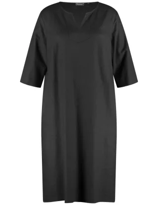 SAMOON - Kleid unifarben schwarz - Gr. - 48
